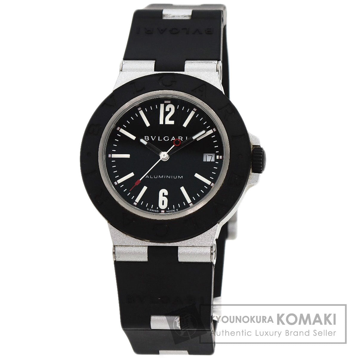 BVLGARI Aluminum date Watches BB40AT aluminum/Rubber mens