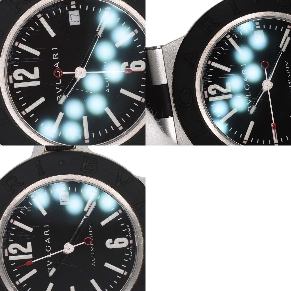 BVLGARI Aluminum date Watches BB40AT aluminum/Rubber mens