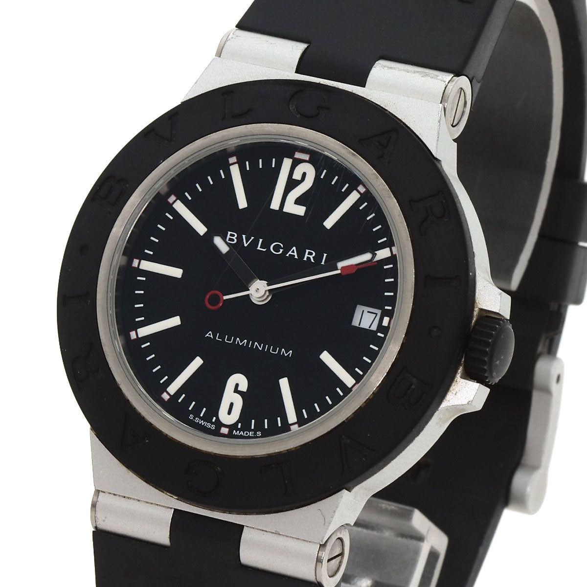 BVLGARI Aluminum date Watches BB40AT aluminum/Rubber mens
