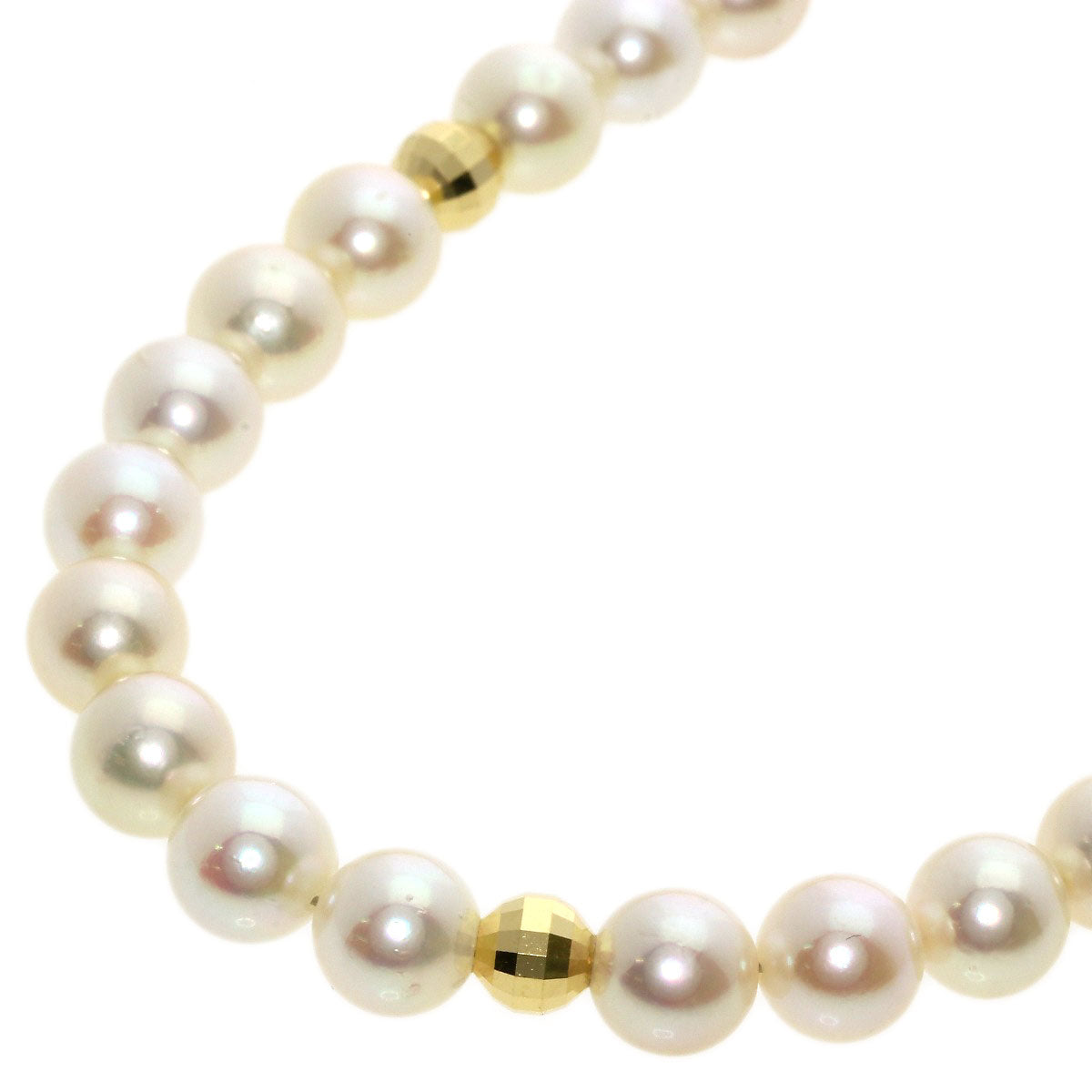 Akoya pearl Pearl Necklace K18 Yellow Gold  32.4g　Ladies