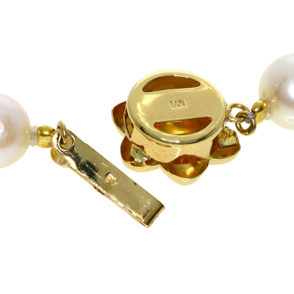 Akoya pearl Pearl Necklace K18 Yellow Gold  32.4g　Ladies