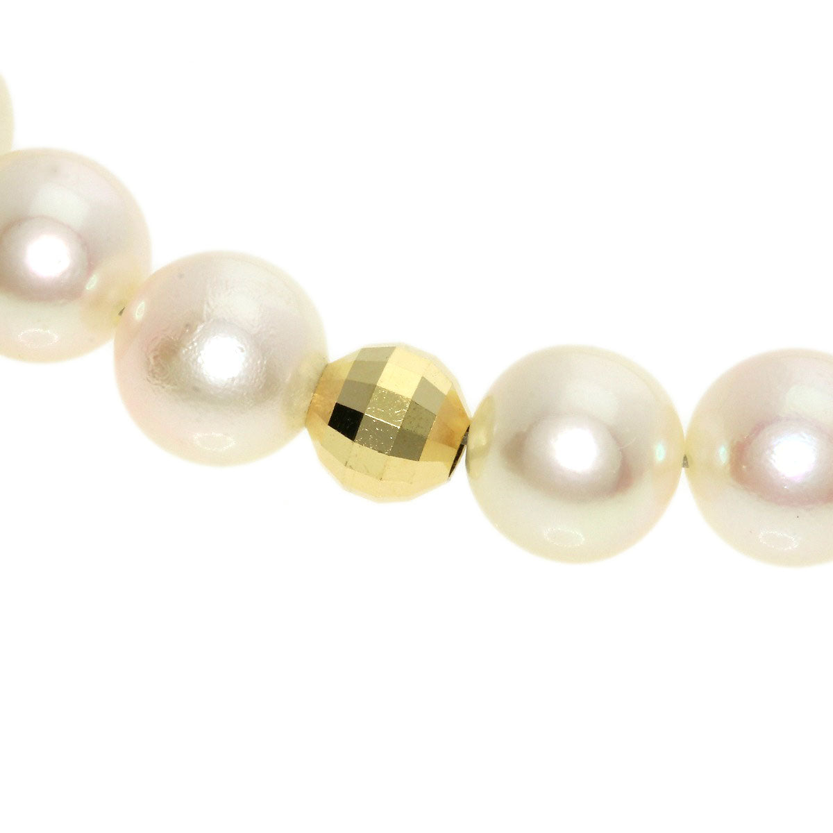 Akoya pearl Pearl Necklace K18 Yellow Gold  32.4g　Ladies