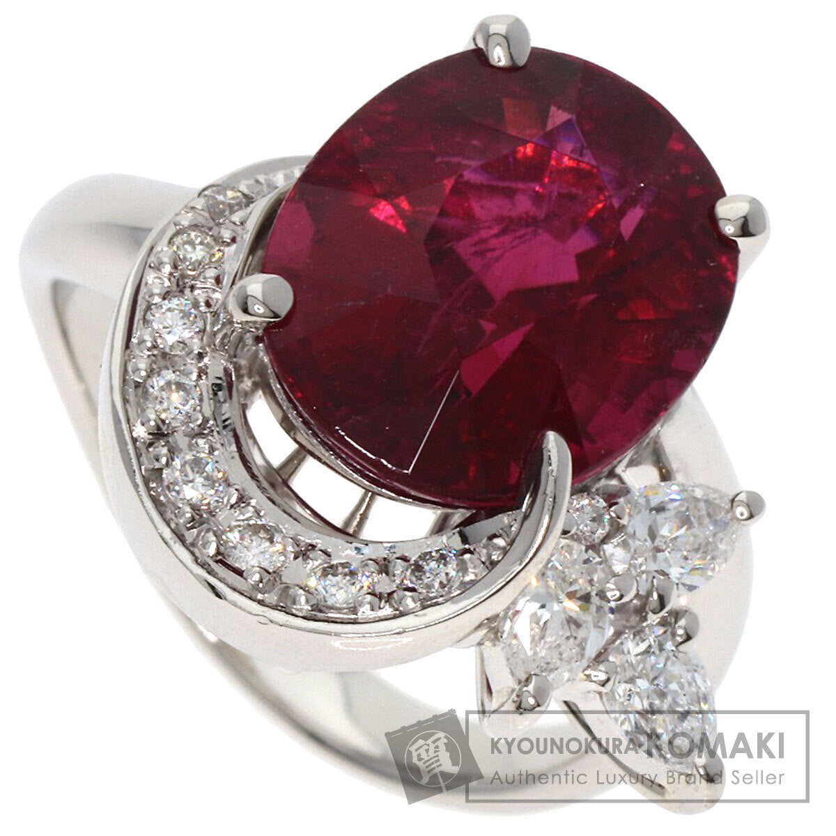 5.9ct Ruberite diamond Ring Platinum PT900  11.1g　Ladies