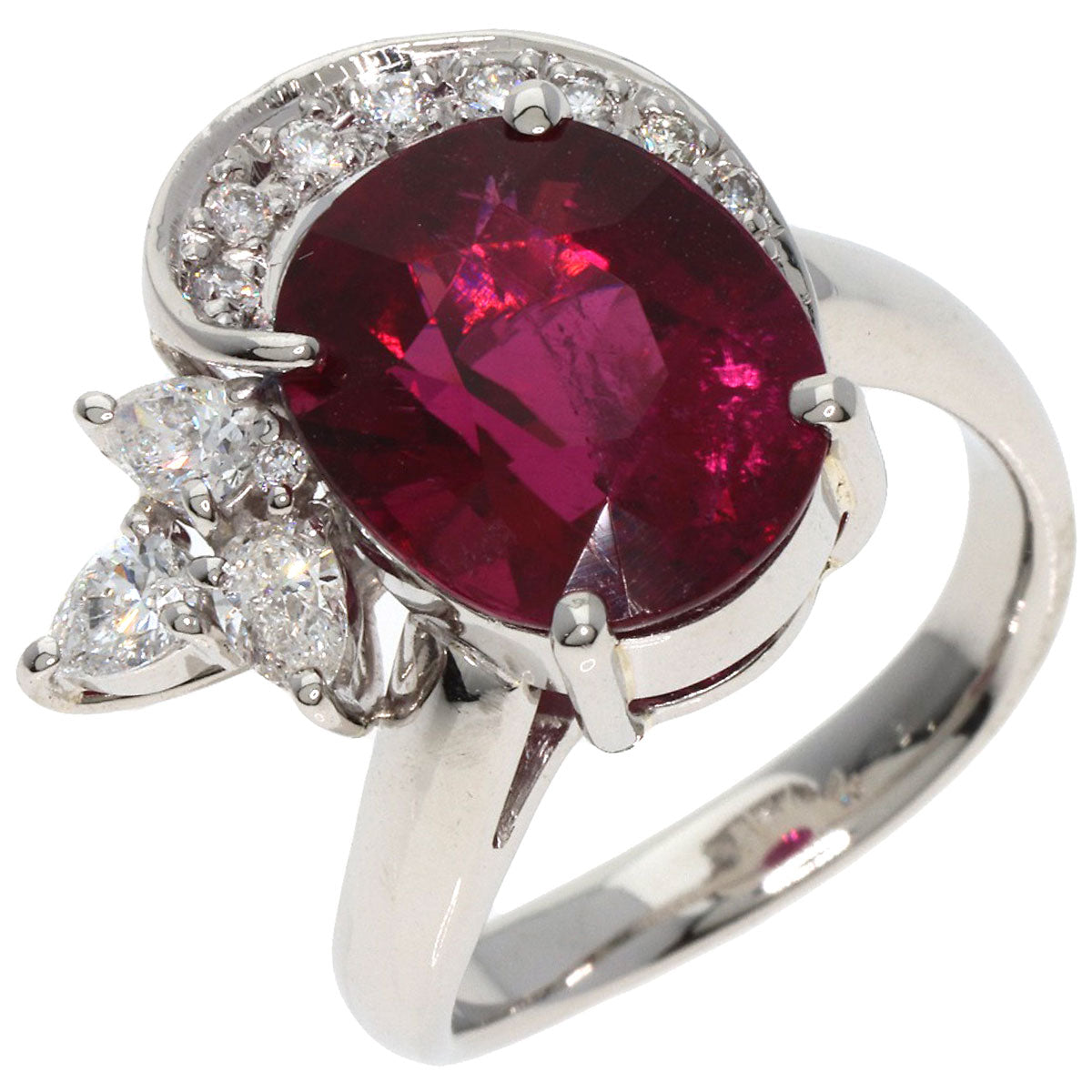 5.9ct Ruberite diamond Ring Platinum PT900  11.1g　Ladies