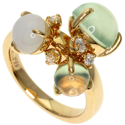 CELINE   Ring Playnite Moonstone Diamond K18 Yellow Gold Ladies