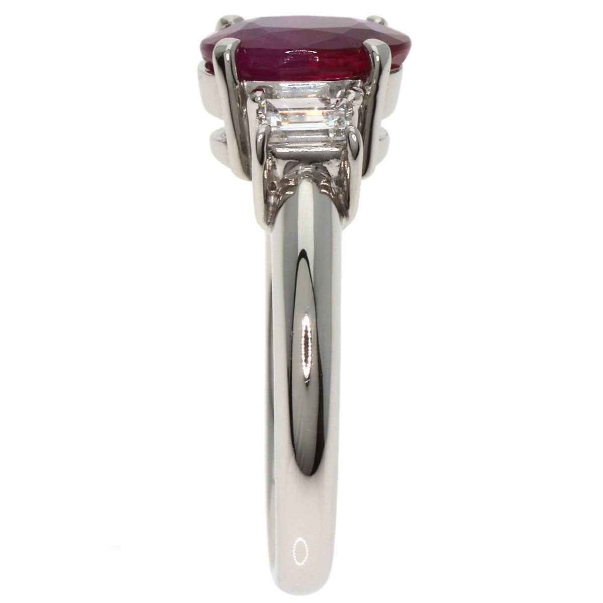 2.018ct Ruby  Diamond Ring Platinum PT900  6.3g　Ladies