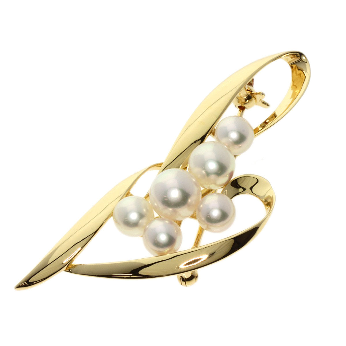 MIKIMOTO   Brooch Akoya pearl Pearl K18 Yellow Gold Ladies