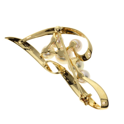 MIKIMOTO   Brooch Akoya pearl Pearl K18 Yellow Gold Ladies