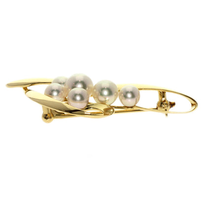 MIKIMOTO   Brooch Akoya pearl Pearl K18 Yellow Gold Ladies