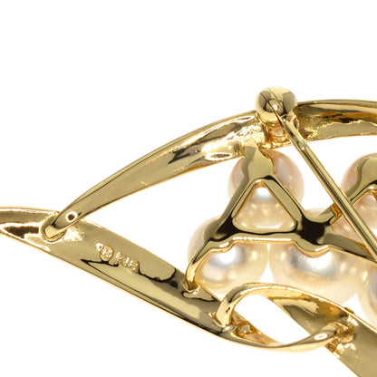 MIKIMOTO   Brooch Akoya pearl Pearl K18 Yellow Gold Ladies