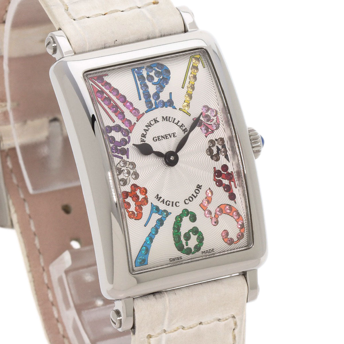 FRANCK MULLER Long Island Magic Color Watches 902QZMAGCOL Stainless Steel/Leather Ladies