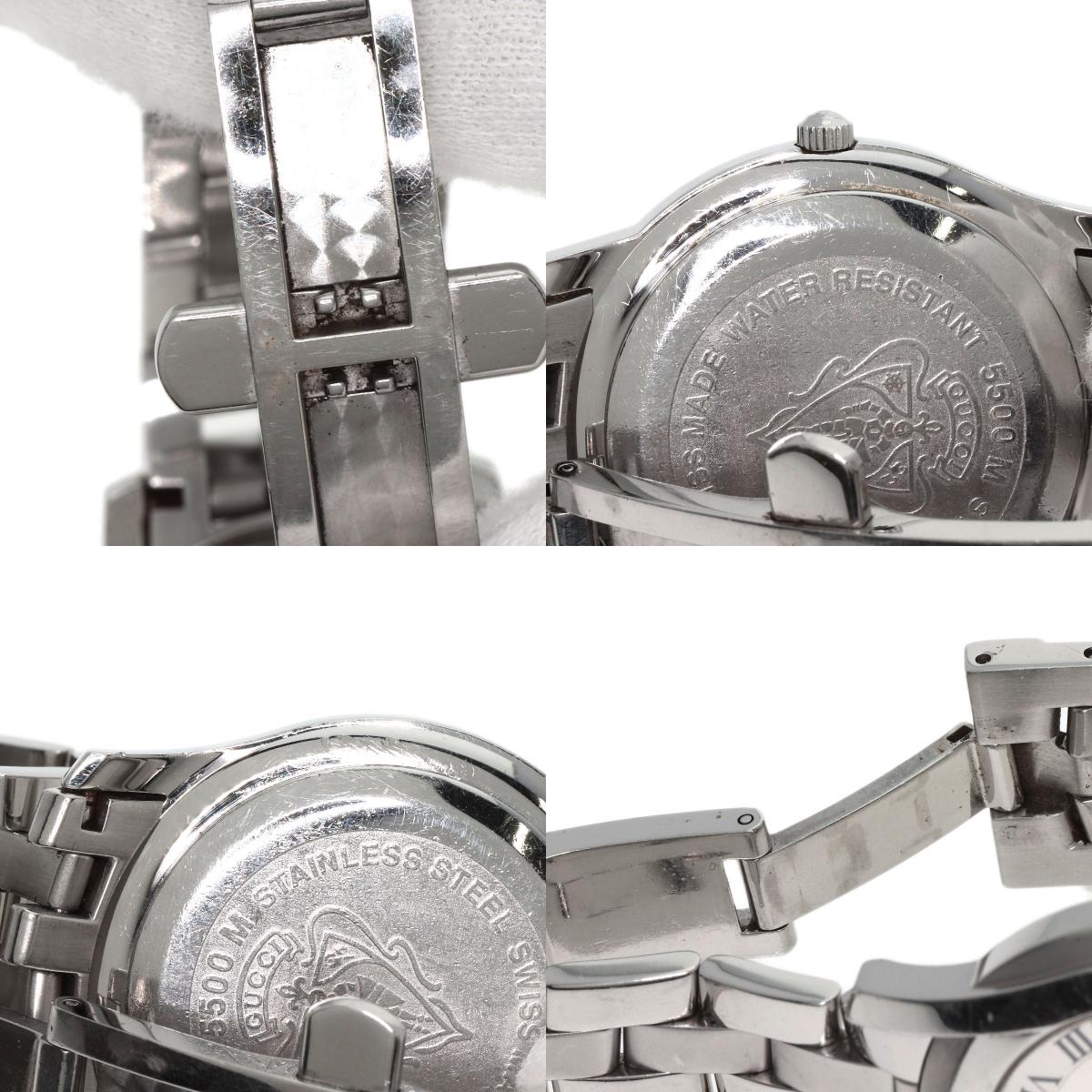 GUCCI Round face Watches 5500M Stainless Steel/Stainless Steel mens