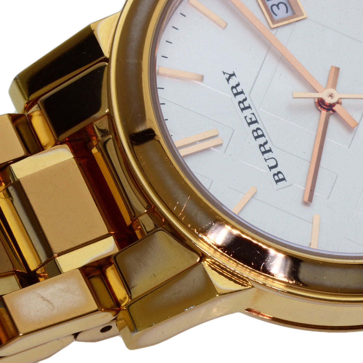 BURBERRY Round face Watches BU9104 Gold Plated/Gold Plated Ladies