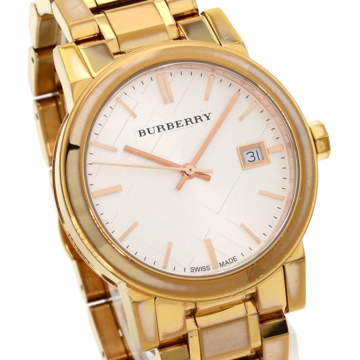 BURBERRY Round face Watches BU9104 Gold Plated/Gold Plated Ladies