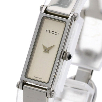 GUCCI Square face Watches 1500L Stainless Steel/Stainless Steel Ladies