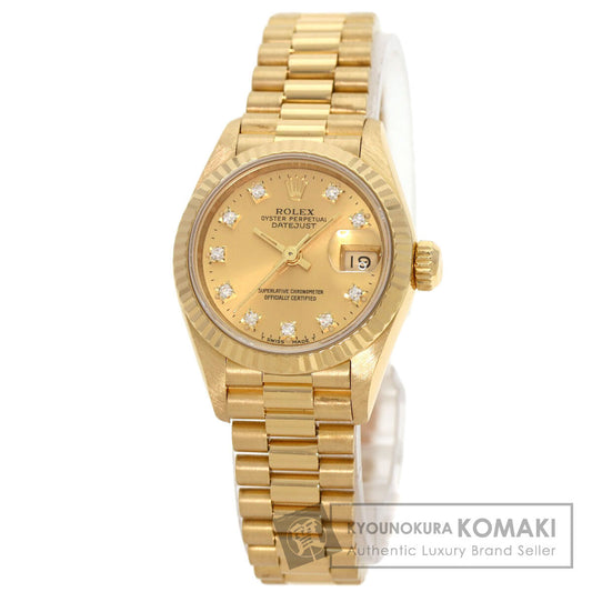 ROLEX DATEJUST 10P Diamond Watches 69178G K18 Yellow Gold/18K Yellow Gold Ladies