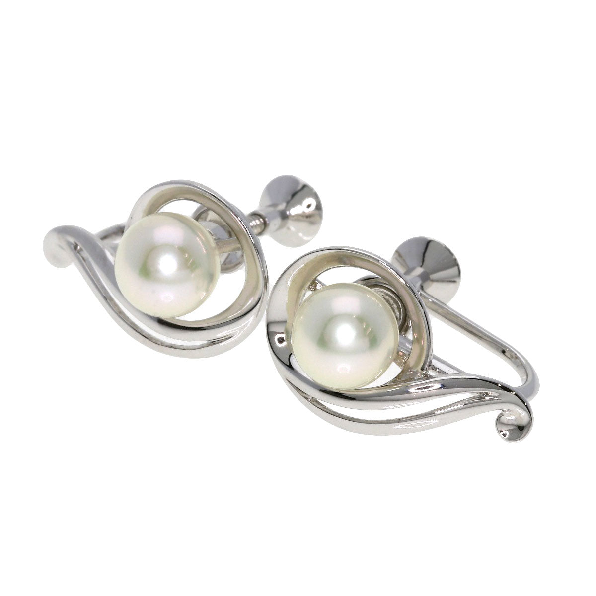 MIKIMOTO Akoya pearl Pearl Earring Silver Ladies [Used]