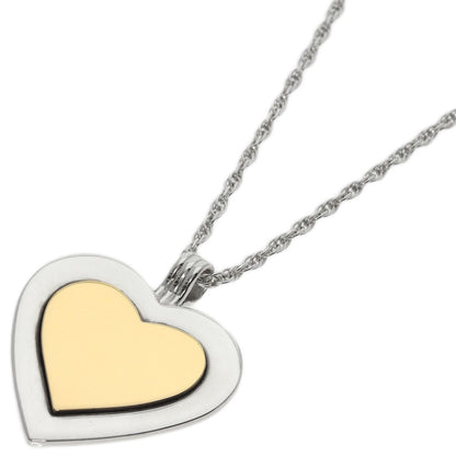 TIFFANY&Co.   Necklace Heart Two-Tone Silver 18K Yellow GoldLadies