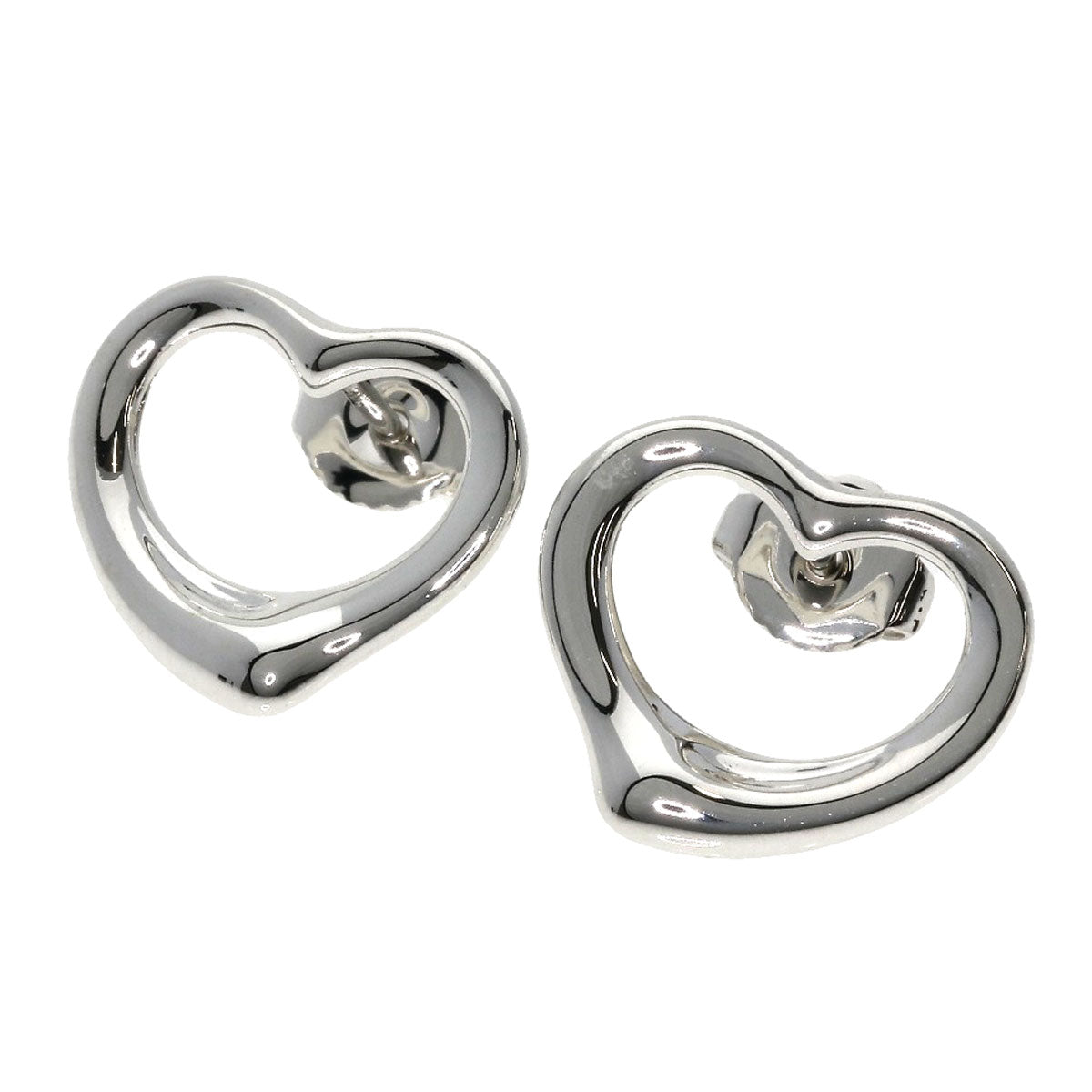 TIFFANY&Co.   earring Open heart Silver K14WGLadies