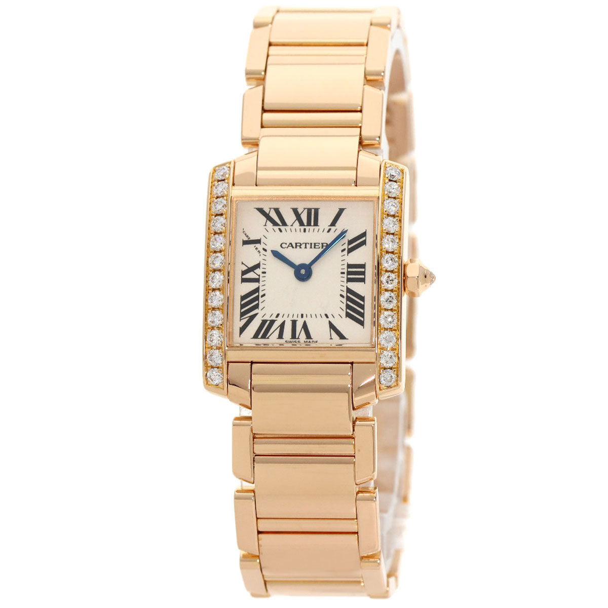 CARTIER Tank Francaise SM Diamond Watches WE1001R8 K18 Pink Gold/18K Pink Gold Ladies