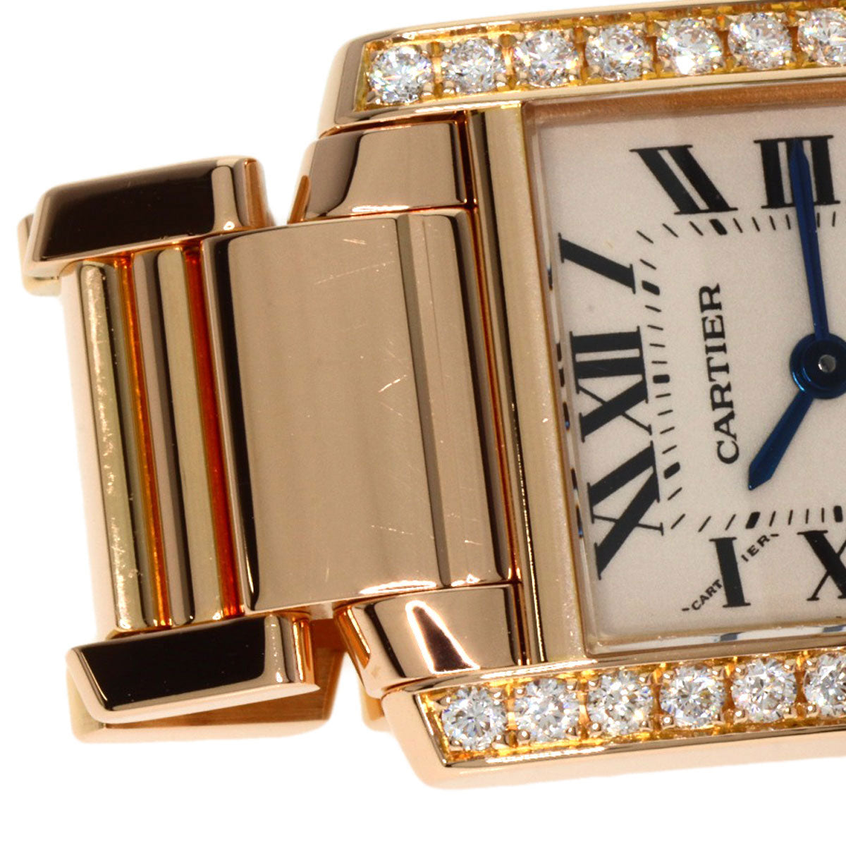 CARTIER Tank Francaise SM Diamond Watches WE1001R8 K18 Pink Gold/18K Pink Gold Ladies