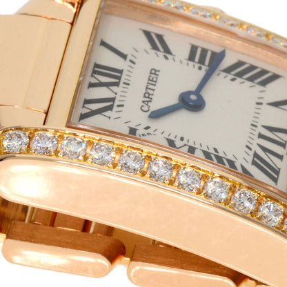 CARTIER Tank Francaise SM Diamond Watches WE1001R8 K18 Pink Gold/18K Pink Gold Ladies