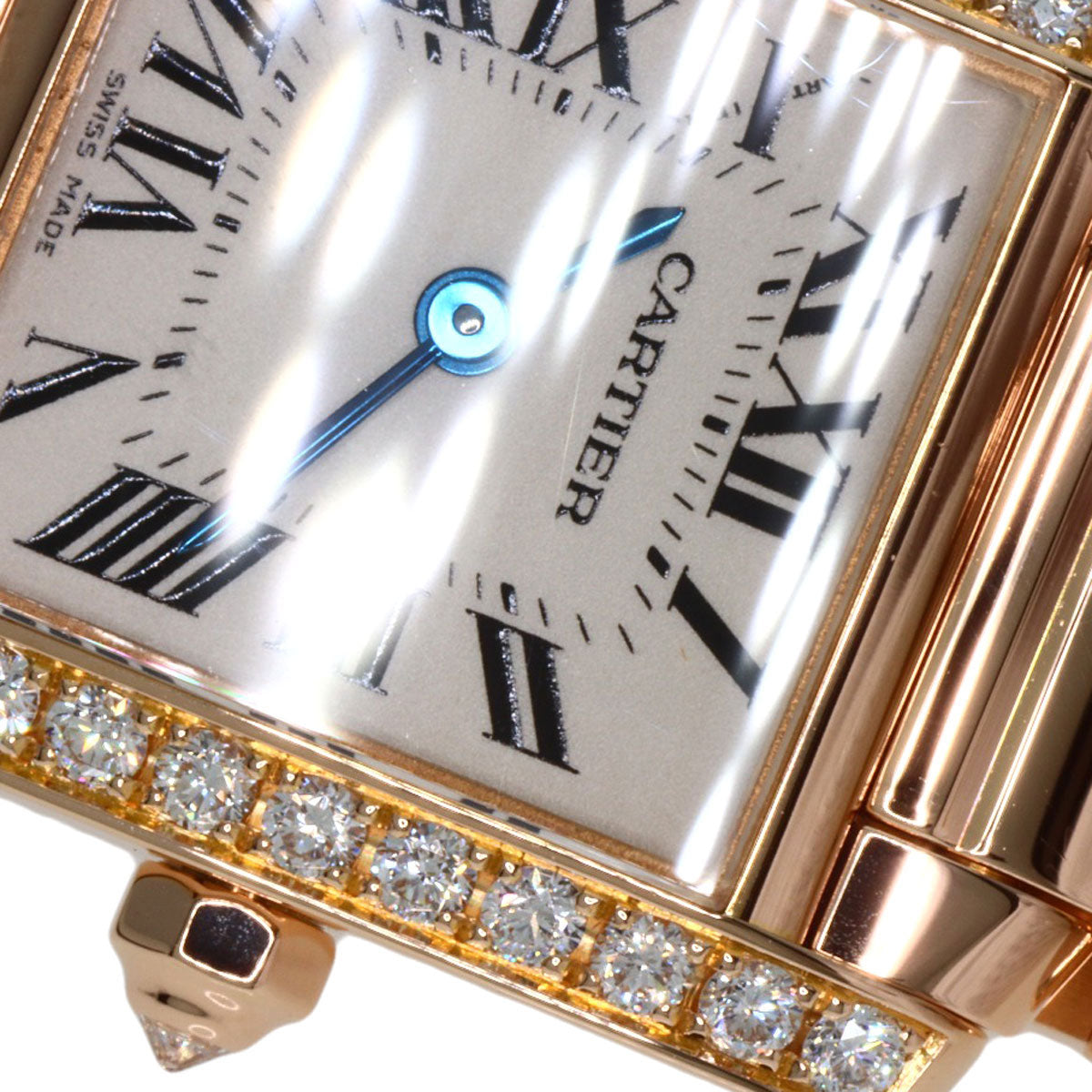 CARTIER Tank Francaise SM Diamond Watches WE1001R8 K18 Pink Gold/18K Pink Gold Ladies