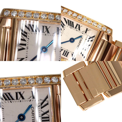 CARTIER Tank Francaise SM Diamond Watches WE1001R8 K18 Pink Gold/18K Pink Gold Ladies