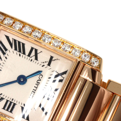 CARTIER Tank Francaise SM Diamond Watches WE1001R8 K18 Pink Gold/18K Pink Gold Ladies