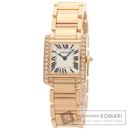 CARTIER Tank Francaise SM Diamond Watches WE1001R8 K18 Pink Gold/18K Pink Gold Ladies