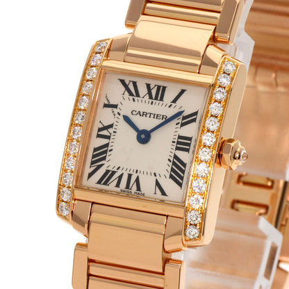 CARTIER Tank Francaise SM Diamond Watches WE1001R8 K18 Pink Gold/18K Pink Gold Ladies