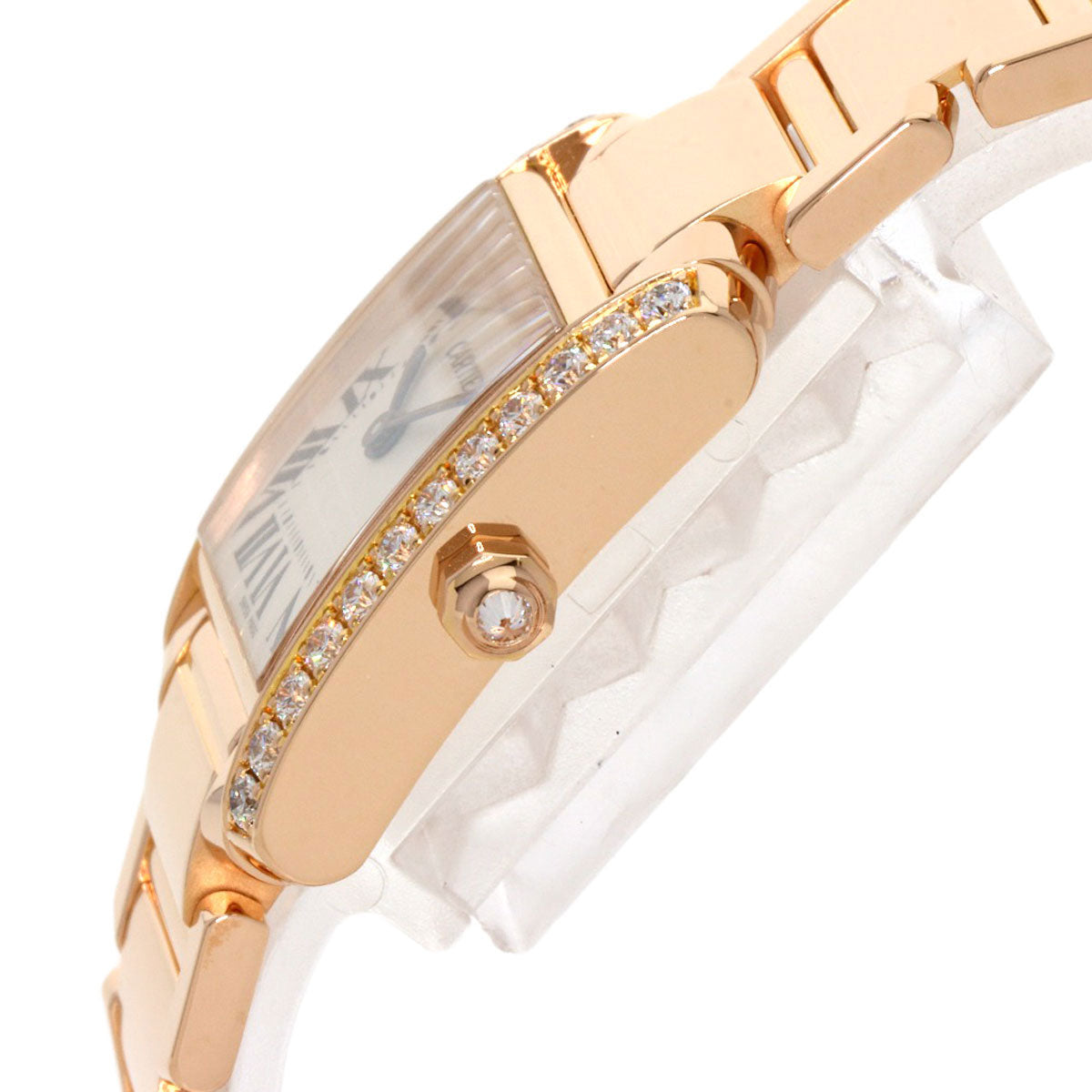 CARTIER Tank Francaise SM Diamond Watches WE1001R8 K18 Pink Gold/18K Pink Gold Ladies