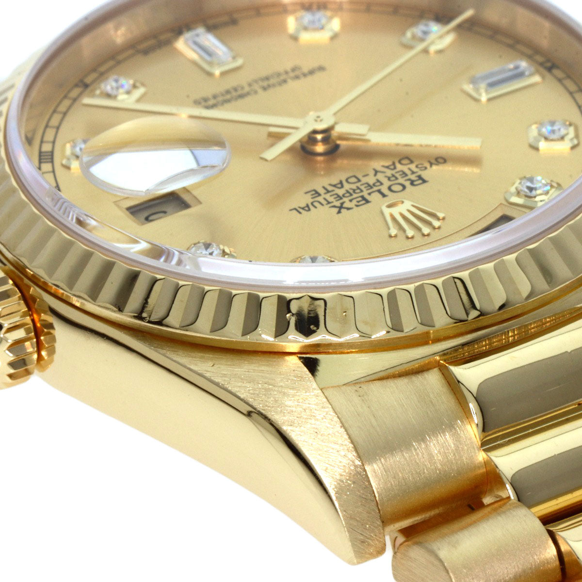 ROLEX Day Date 10P Diamond New Point Watches 18238A K18 Yellow Gold/18K Yellow Gold mens