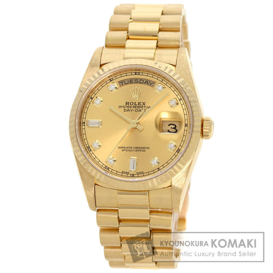 ROLEX Day Date 10P Diamond New Point Watches 18238A K18 Yellow Gold/18K Yellow Gold mens