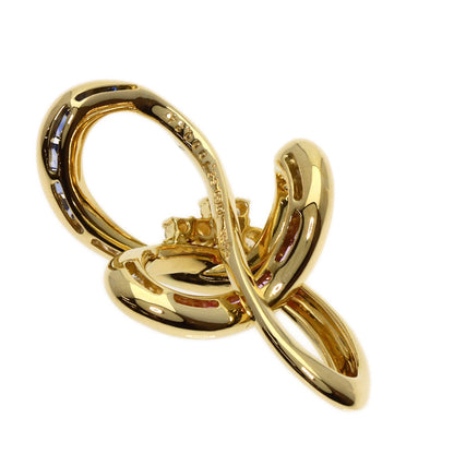 Jeunet Sapphire Diamond Pendant top K18 Yellow Gold Ladies [Used]