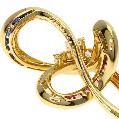 Jeunet Sapphire Diamond Pendant top K18 Yellow Gold Ladies [Used]