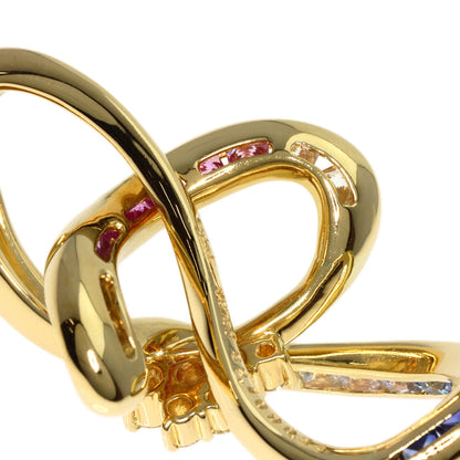 Jeunet Sapphire Diamond Pendant top K18 Yellow Gold Ladies [Used]