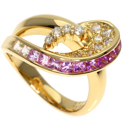 Jeunet   Ring Sapphire Diamond K18 Yellow Gold Ladies