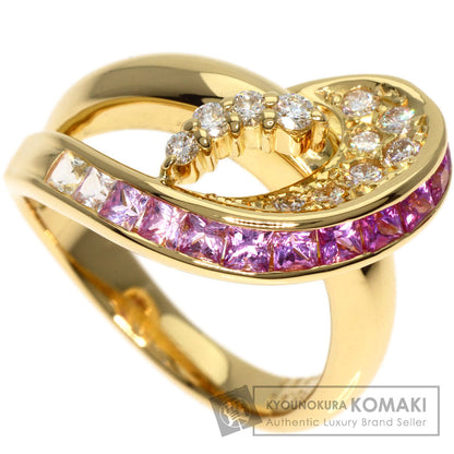 Jeunet   Ring Sapphire Diamond K18 Yellow Gold Ladies