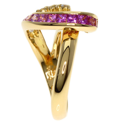 Jeunet   Ring Sapphire Diamond K18 Yellow Gold Ladies