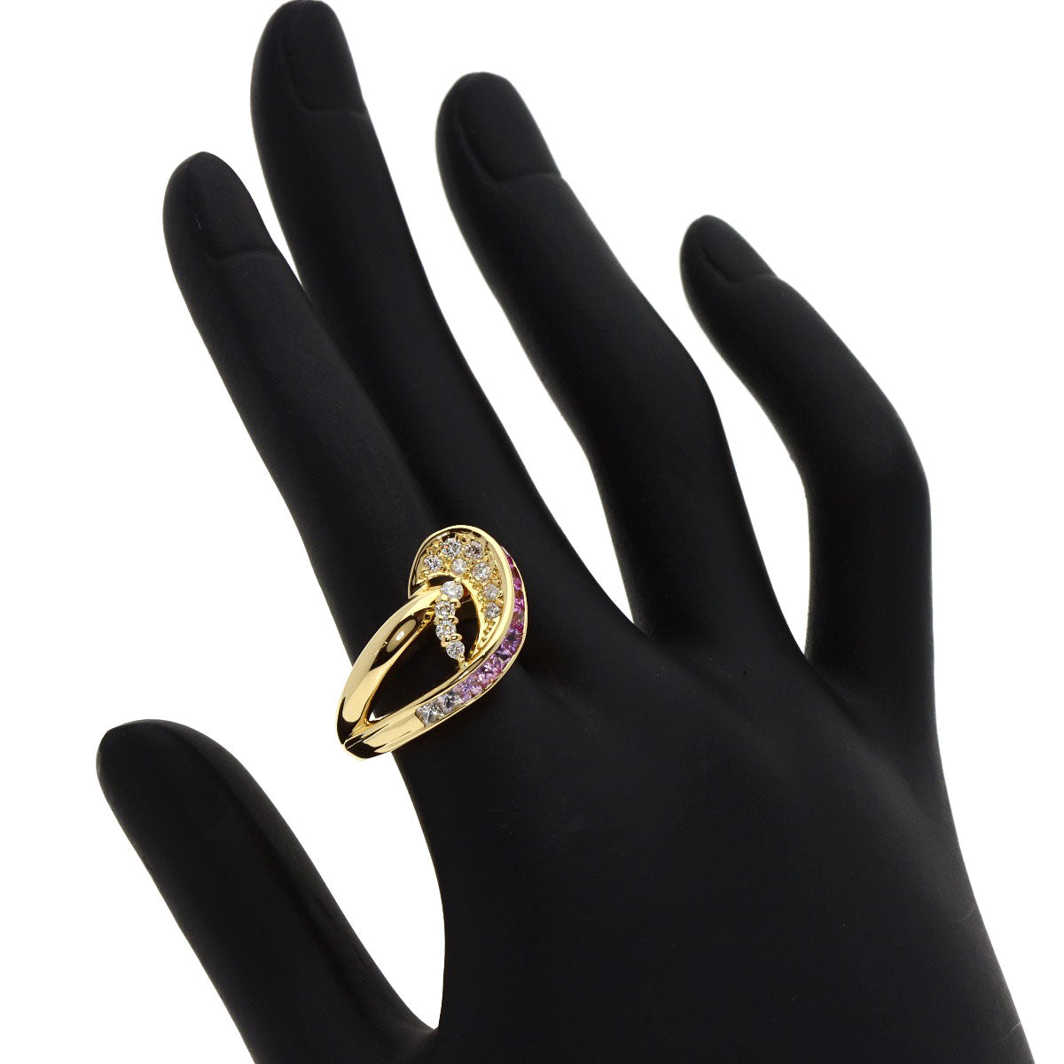 Jeunet   Ring Sapphire Diamond K18 Yellow Gold Ladies