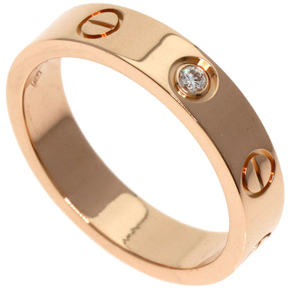 CARTIER   Ring mini love ring 1P Diamond #49 K18 Pink Gold Ladies