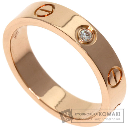 CARTIER   Ring mini love ring 1P Diamond #49 K18 Pink Gold Ladies