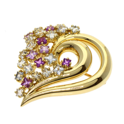 POLA   Brooch sapphire K18 Yellow Gold Ladies