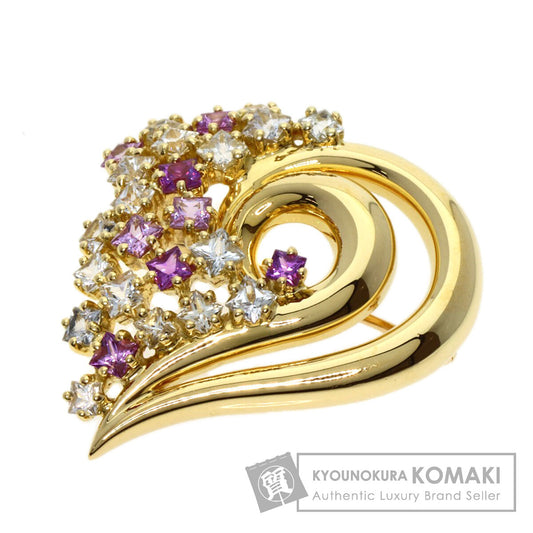 POLA   Brooch sapphire K18 Yellow Gold Ladies