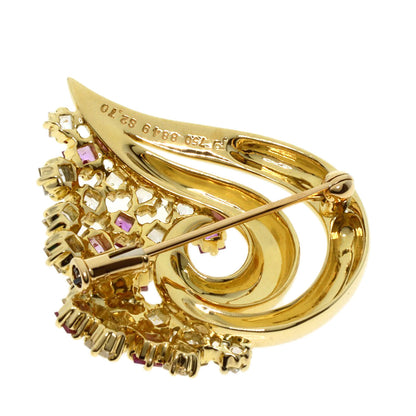 POLA   Brooch sapphire K18 Yellow Gold Ladies