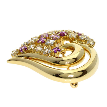 POLA   Brooch sapphire K18 Yellow Gold Ladies