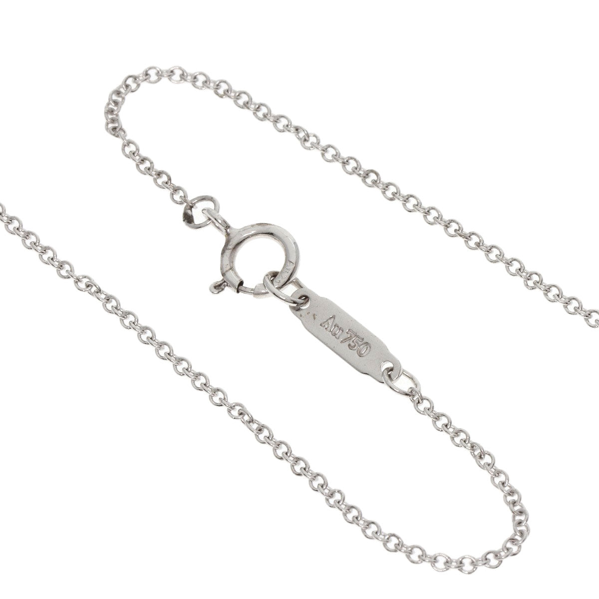 TIFFANY&Co. Fleur de Lis Key Diamond Necklace Platinum PT950 K18 White GoldLadies [Used]