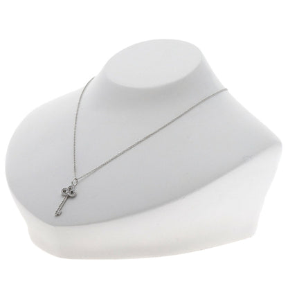 TIFFANY&Co. Fleur de Lis Key Diamond Necklace Platinum PT950 K18 White GoldLadies [Used]
