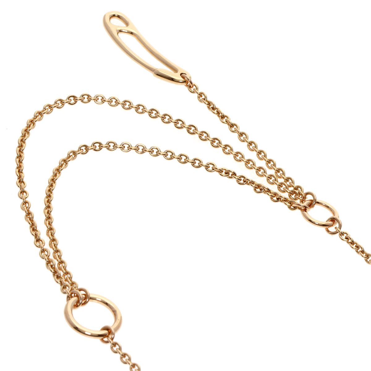 HERMES   Necklace Shane Dunkle Mini Punk #ST K18 Pink Gold Ladies